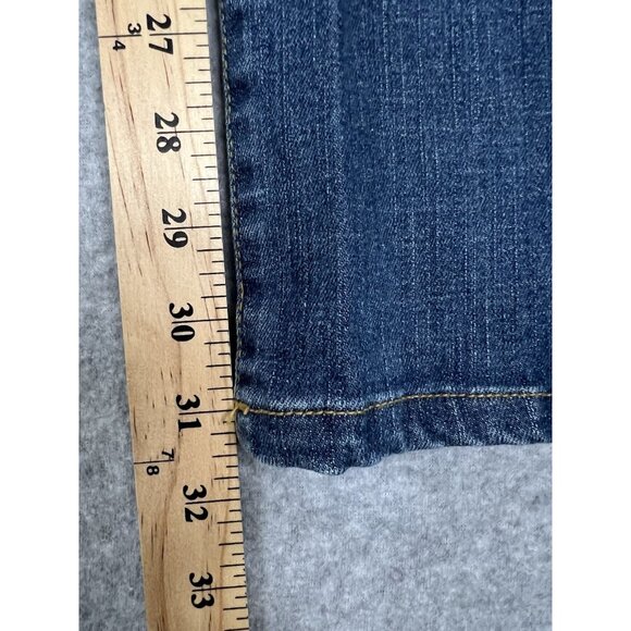 Chico’s Platinum Women’s Jeans Sz XL Beaded Aztec Inspired Embellished Denim - Picture 9 of 16